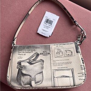 Coach newspaper print Shoulder Bag pouch